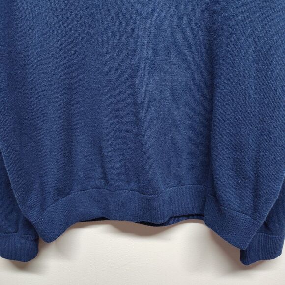 W.H. Belk Cashmere Sweater Men Size XL Blue V-Neck Winter Preppy Casual - Picture 4 of 7